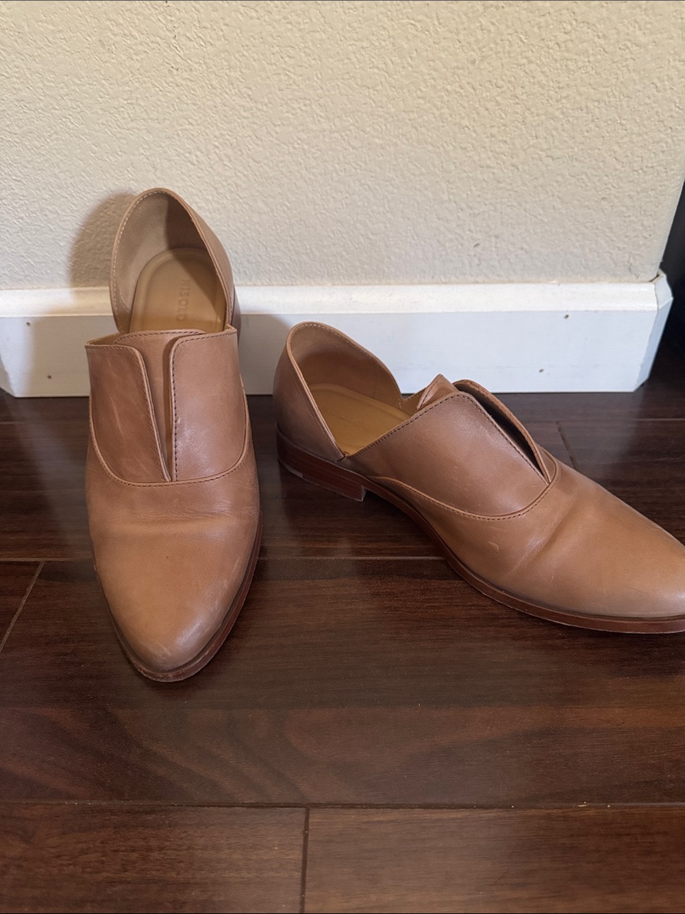 Slip-On Tan Leather Dress Shoes